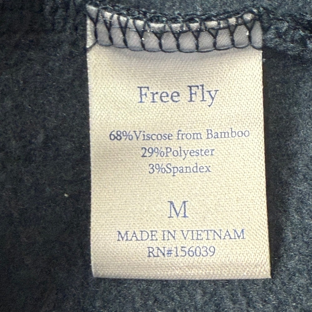 Free Fly Sweatshirt Womens Medium Blue Mock Neck Bamboo Thermal‎ Fleece Top - Picture 6 of 10
